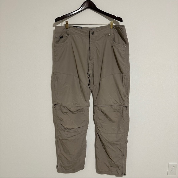 Kuhl Stealth Liberator Convertible Hiking Pants Shorts Mens 38x34 Beige *Read* - Picture 1 of 12